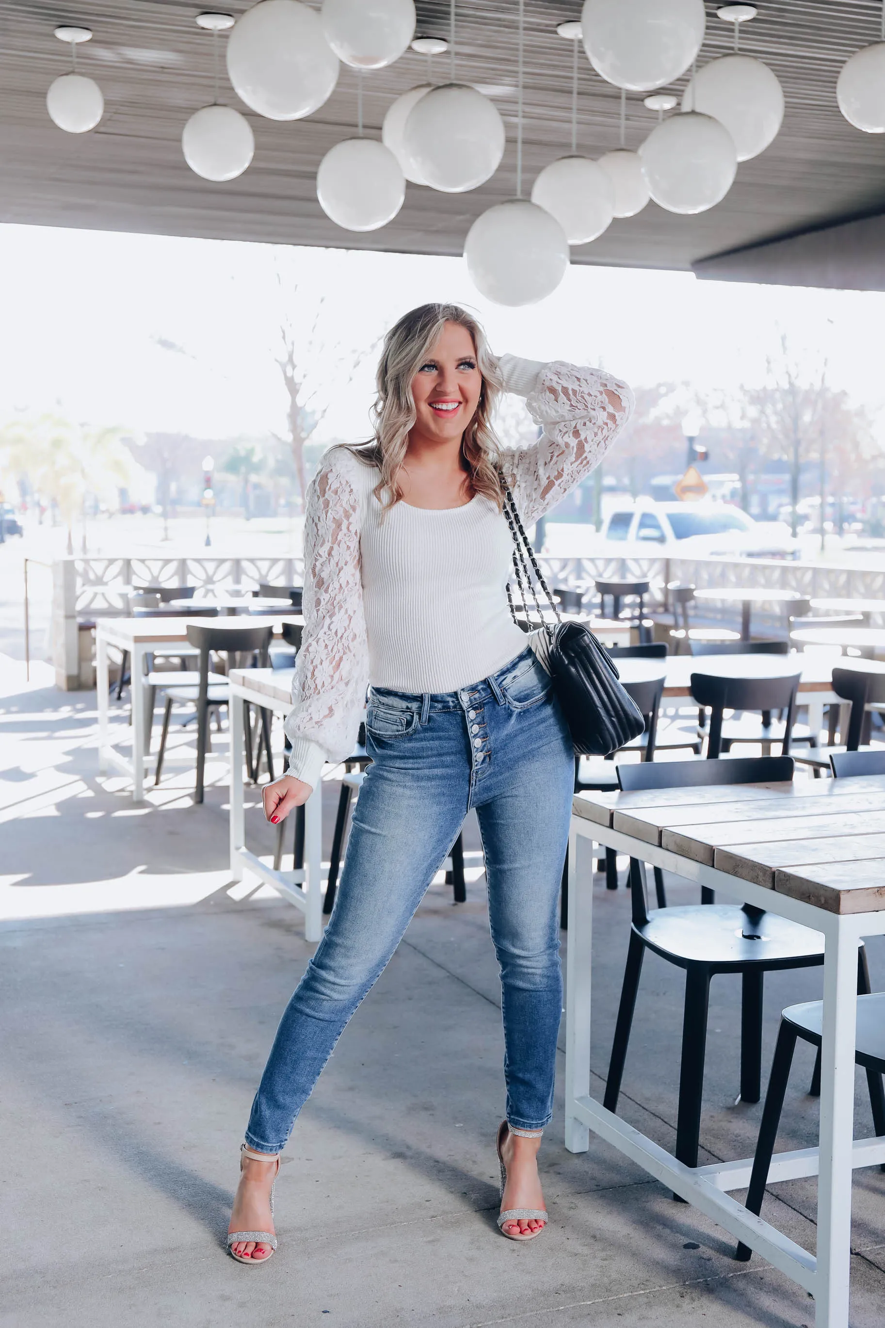 Leota Lace Sleeve Top
