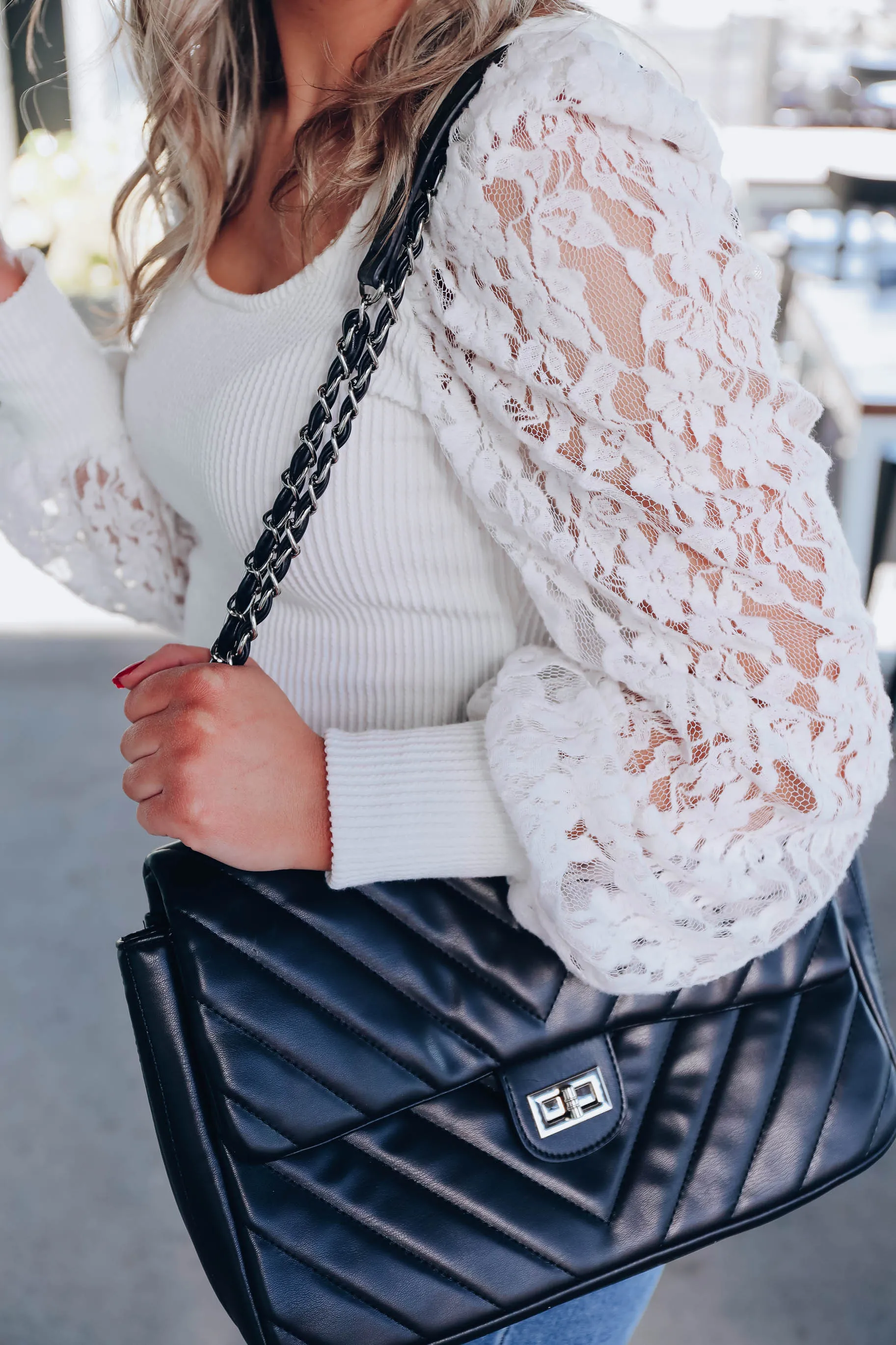 Leota Lace Sleeve Top