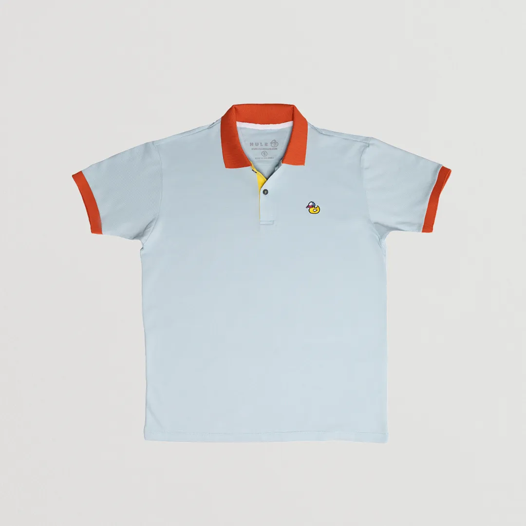 Light Blue and Orange Hule Polo