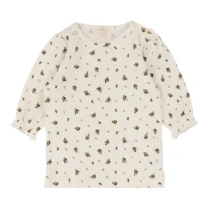 Lil Legs Vintage Floral T-Shirt Three Quarter Sleeve - Dark Floral (Printed Weekday Collection)