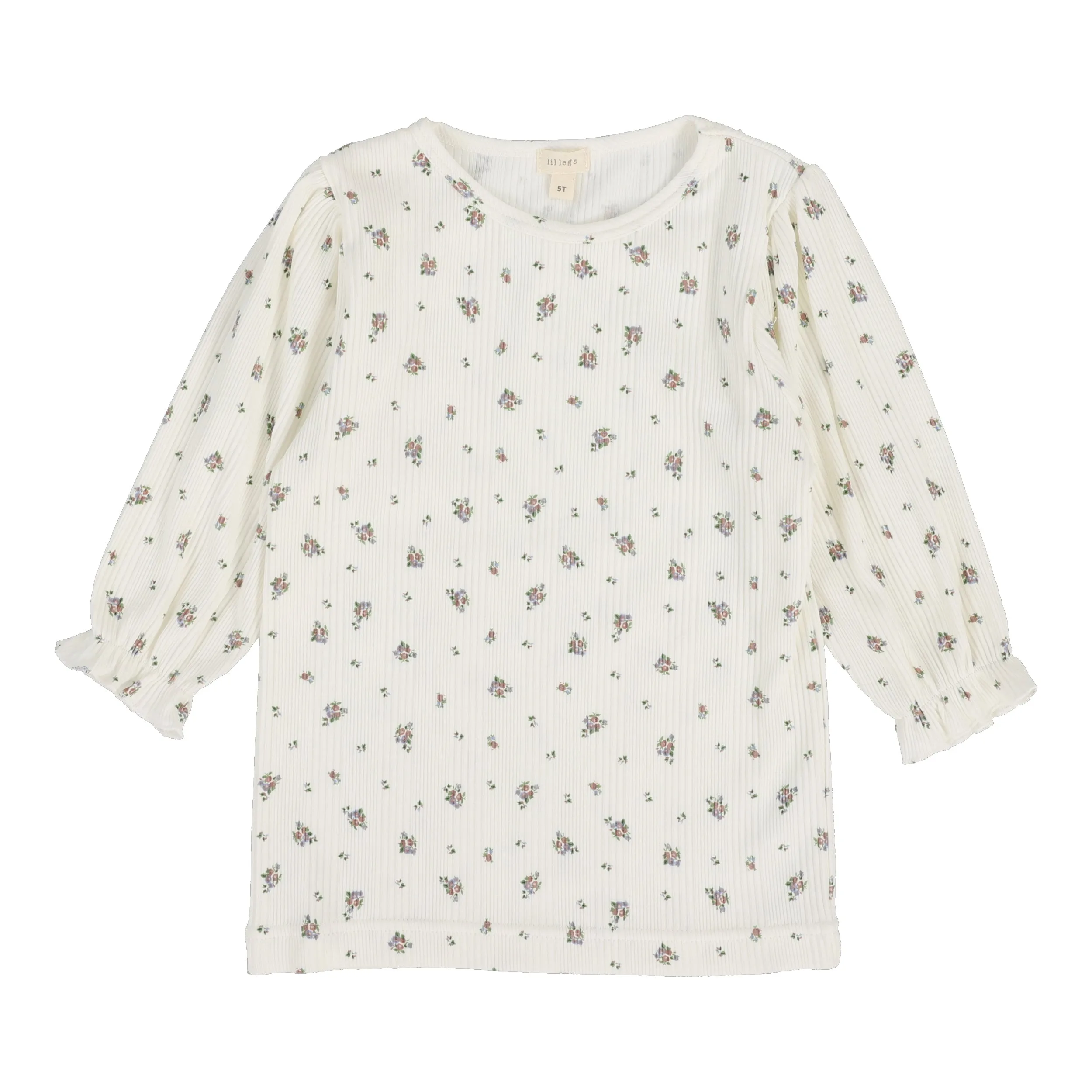 Lil Legs Vintage Floral T-Shirt Three Quarter Sleeve - Light Floral (Printed Weekday Collection)