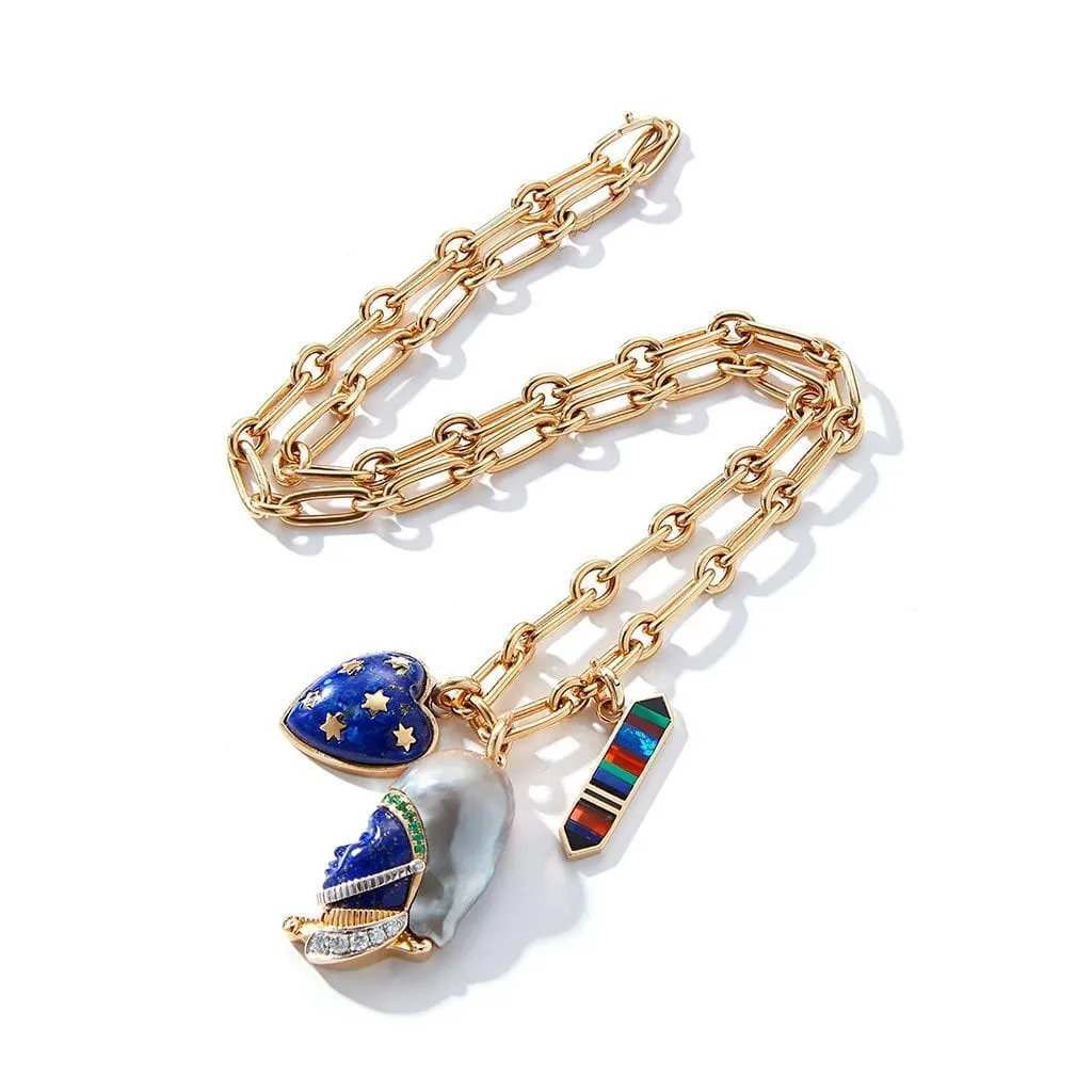Long Link Chain Necklace: 20"
