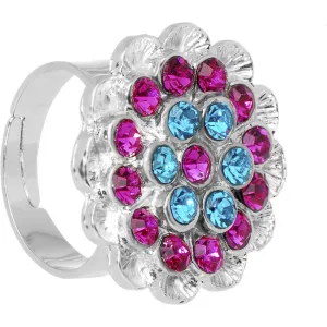 Lovey-Dovey Flower Adjustable Ring