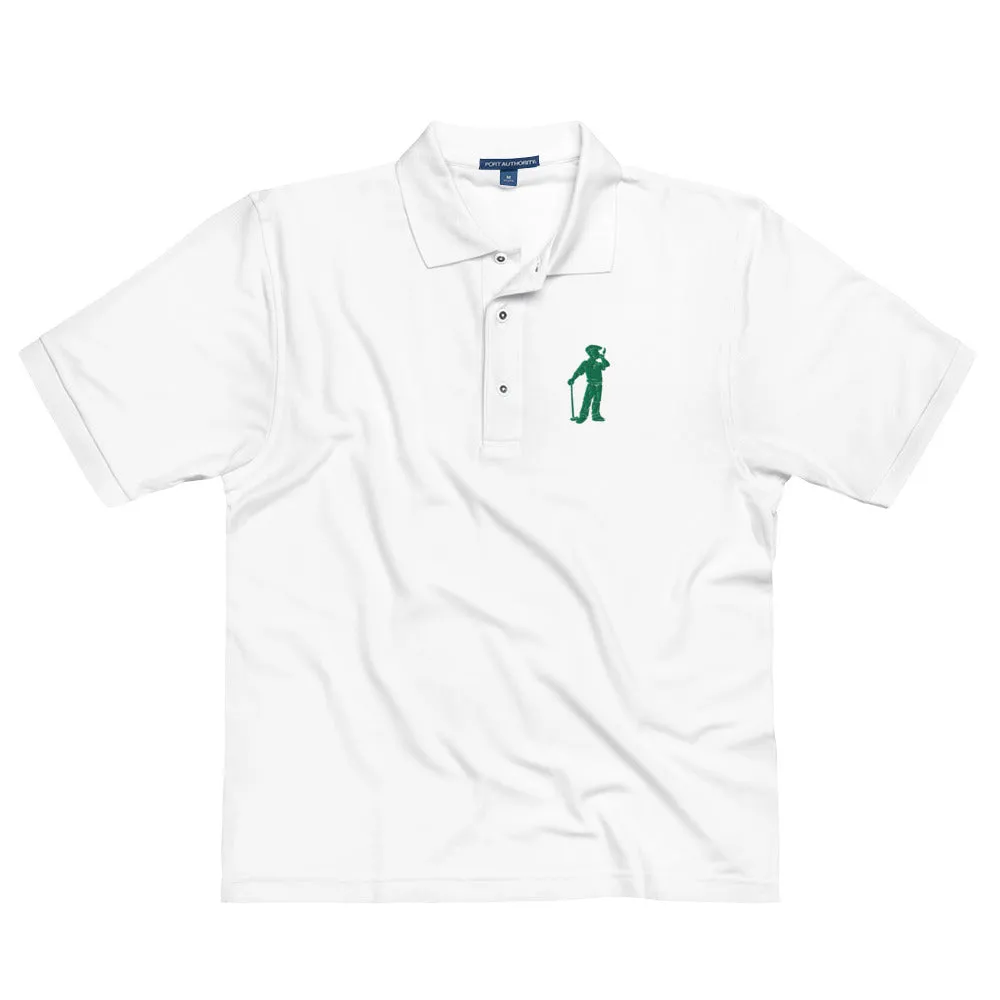 Male Golfer Premium Embroidered Polo - Green