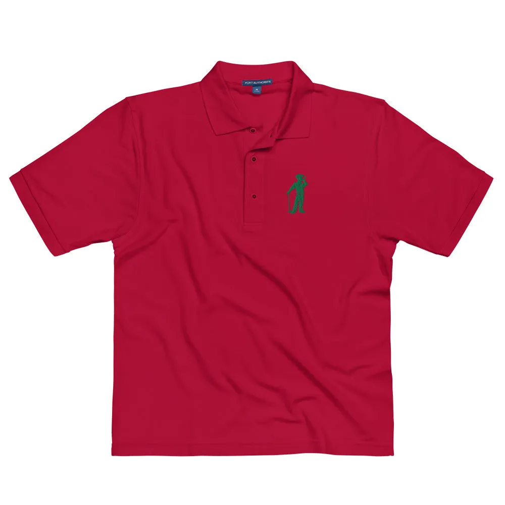 Male Golfer Premium Embroidered Polo - Green