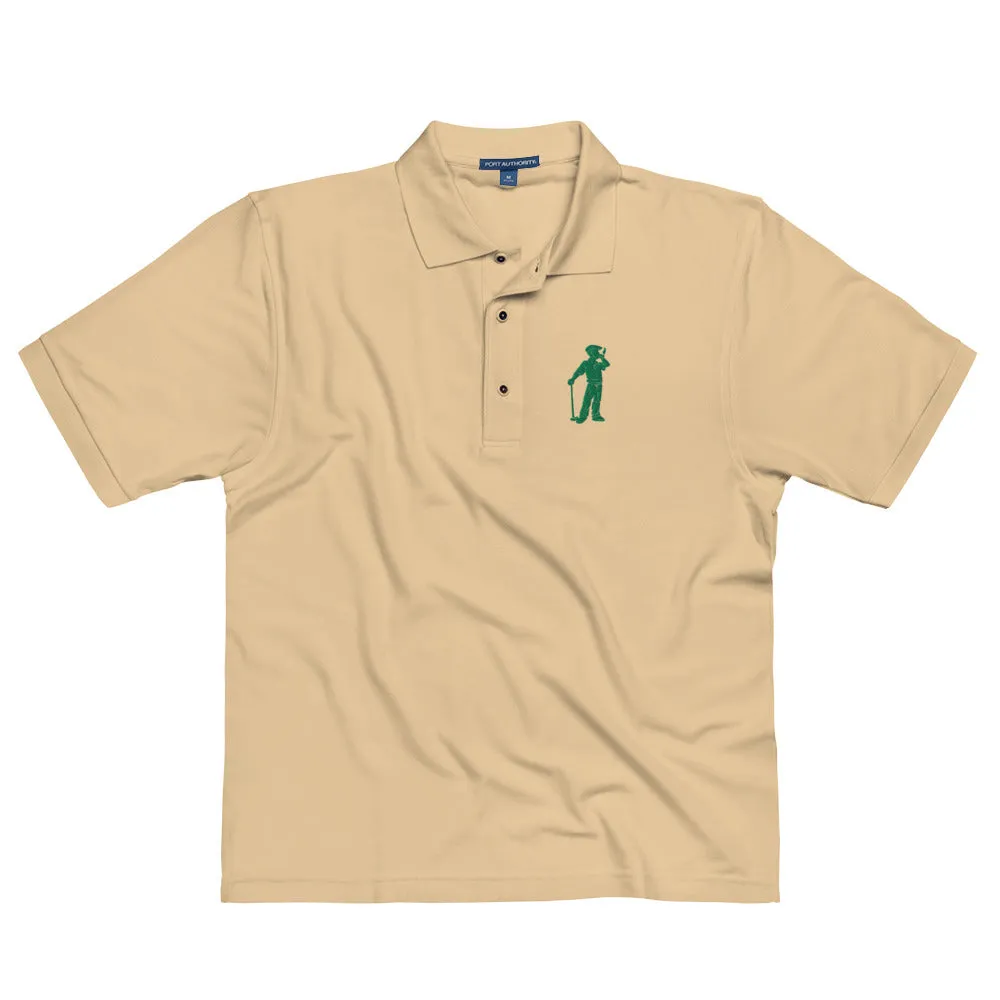 Male Golfer Premium Embroidered Polo - Green