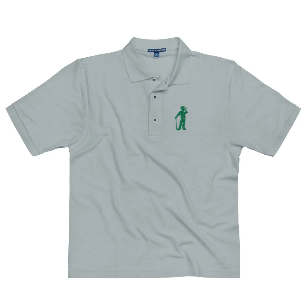 Male Golfer Premium Embroidered Polo - Green