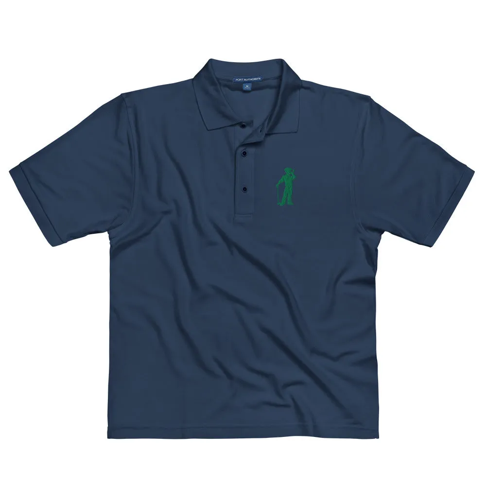 Male Golfer Premium Embroidered Polo - Green