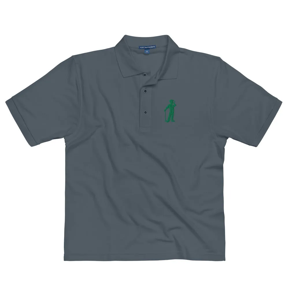 Male Golfer Premium Embroidered Polo - Green