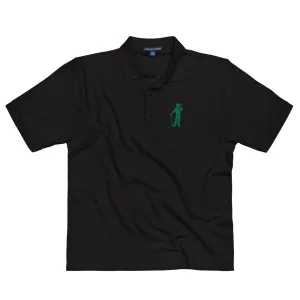 Male Golfer Premium Embroidered Polo - Green