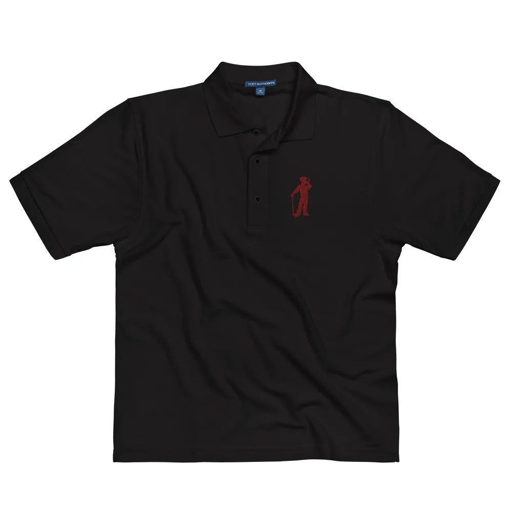 Male Golfer Premium Embroidered Polo - Maroon