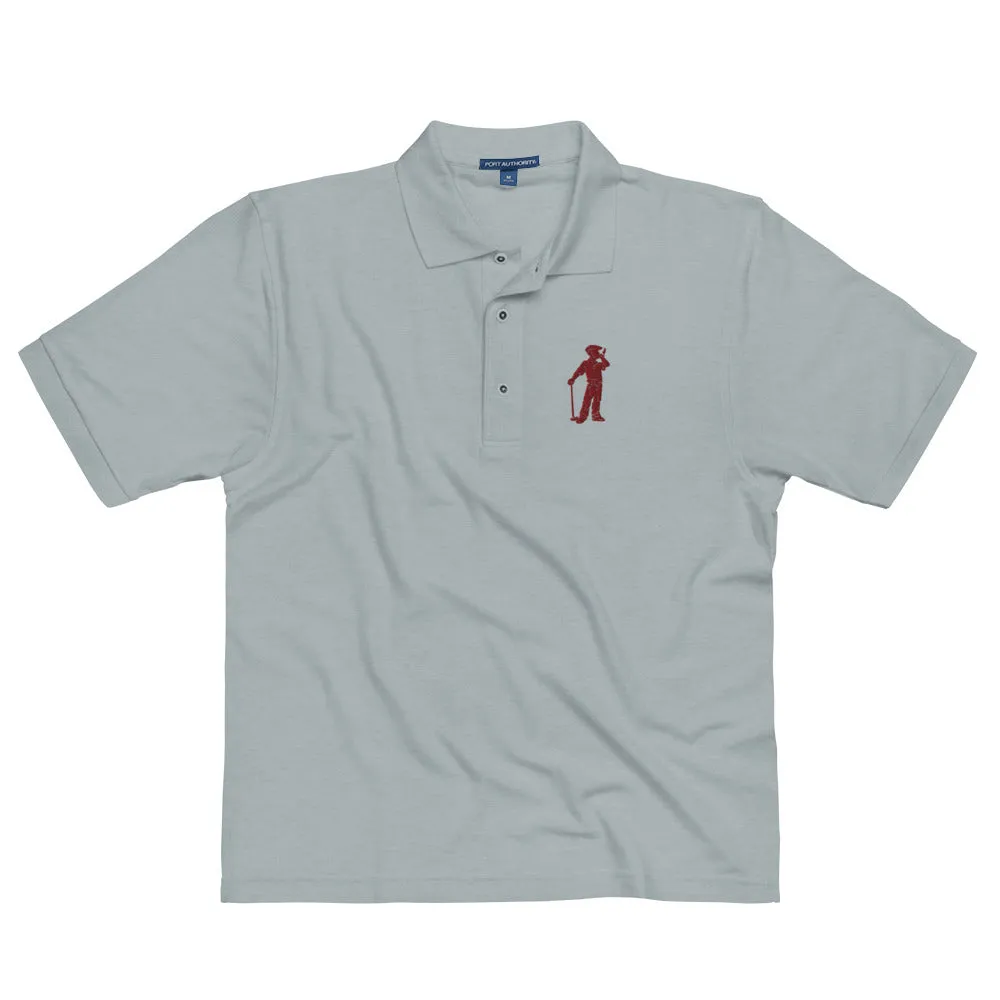 Male Golfer Premium Embroidered Polo - Maroon