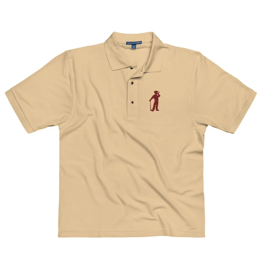 Male Golfer Premium Embroidered Polo - Maroon