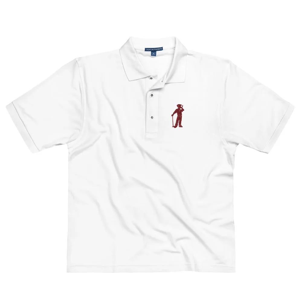 Male Golfer Premium Embroidered Polo - Maroon
