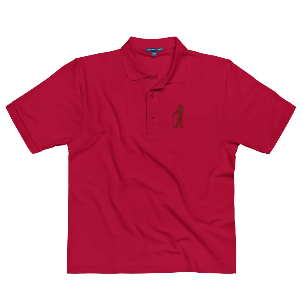 Male Golfer Premium Embroidered Polo - Maroon