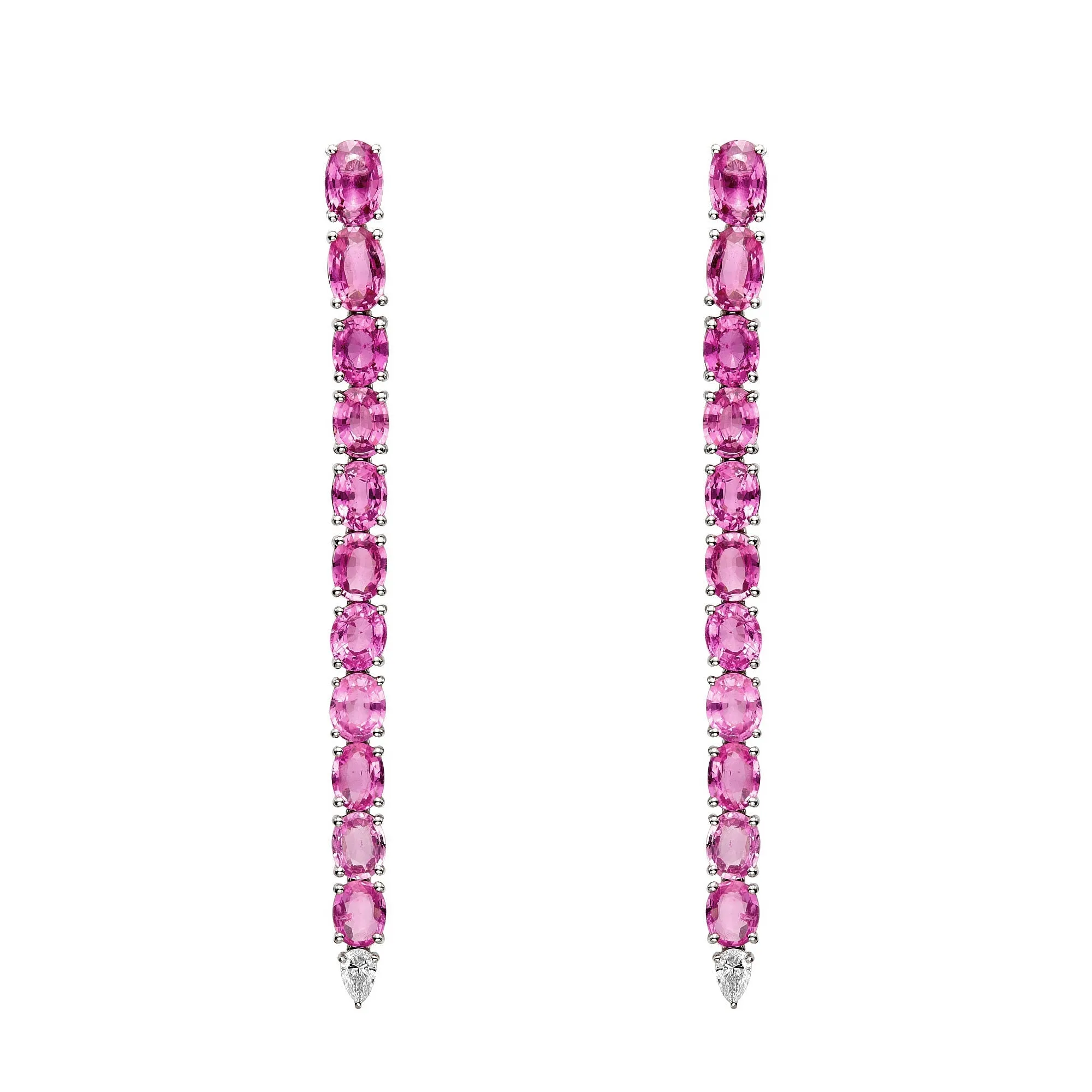 Marian Pink Sapphire Drop Earrings