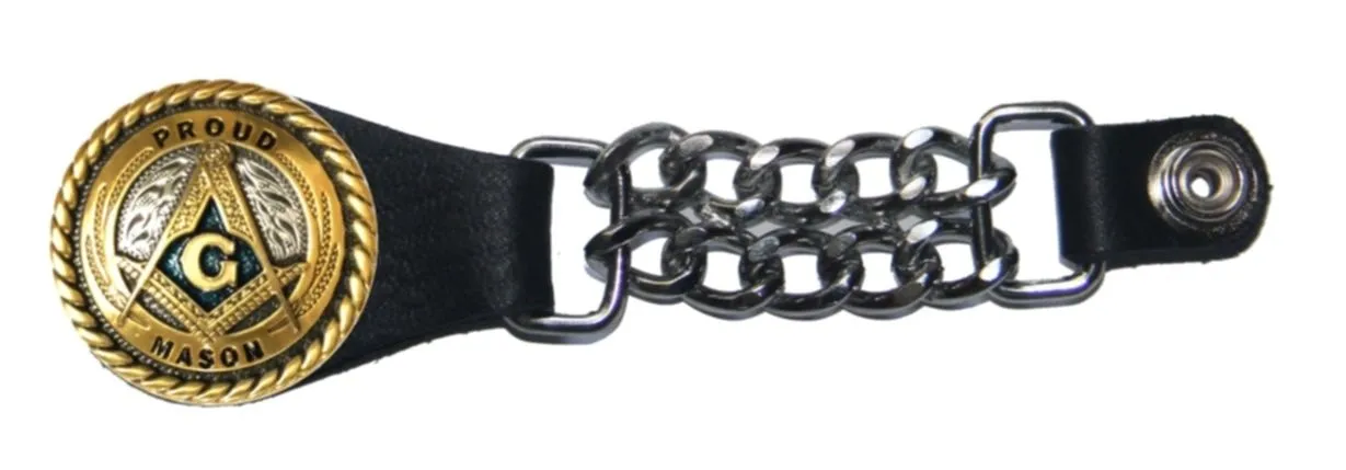 Master Mason Blue Lodge Vest Extender - Proud Mason Double Curb Chain