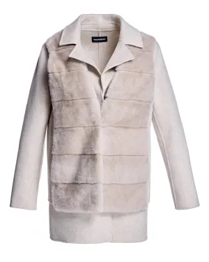 Maximilian Wool Jacket with Mink Vest