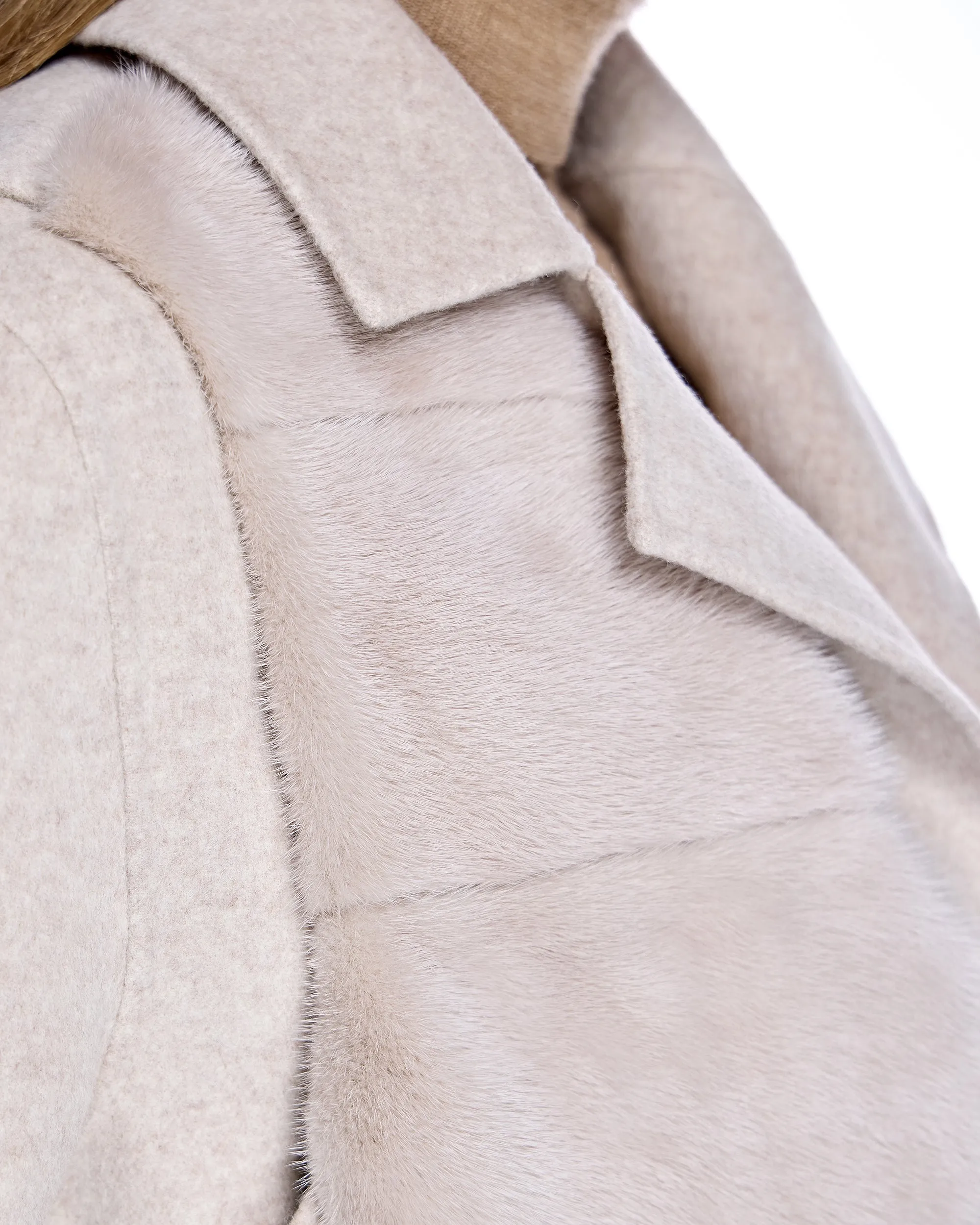Maximilian Wool Jacket with Mink Vest