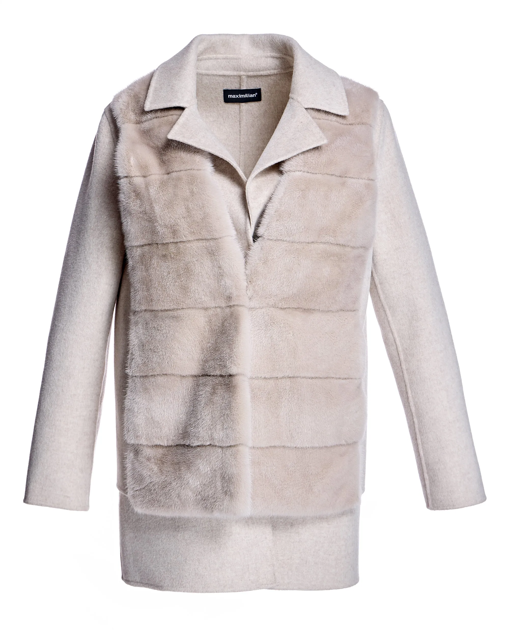 Maximilian Wool Jacket with Mink Vest