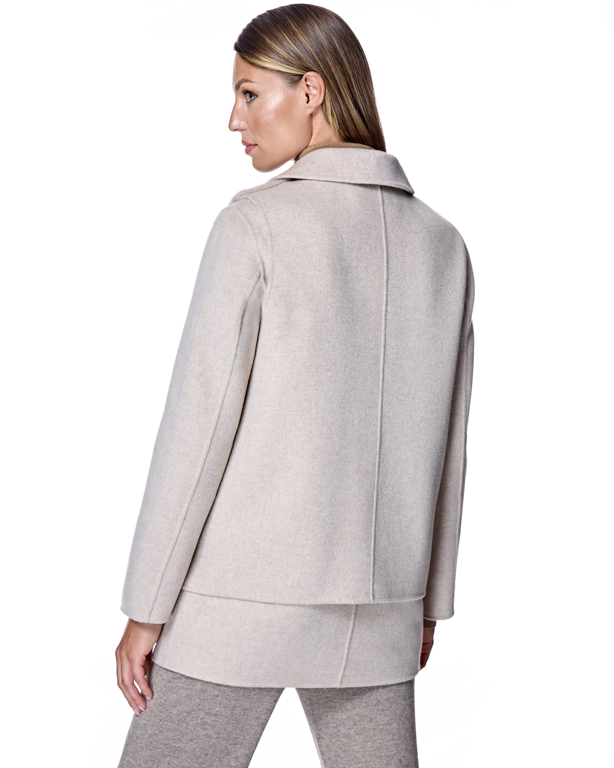Maximilian Wool Jacket with Mink Vest