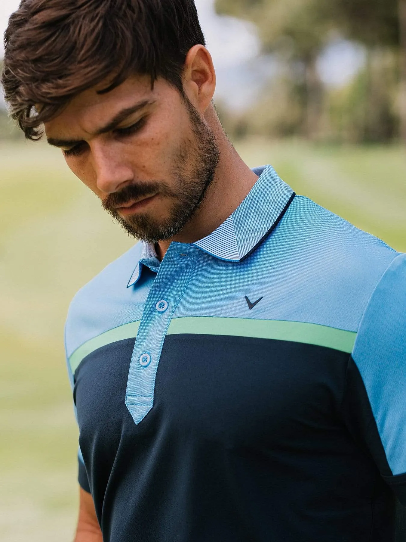 Mens Callaway X Birdseye Color Block Polo