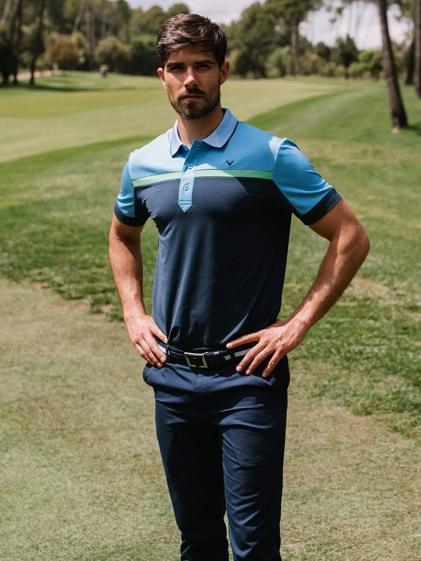 Mens Callaway X Birdseye Color Block Polo