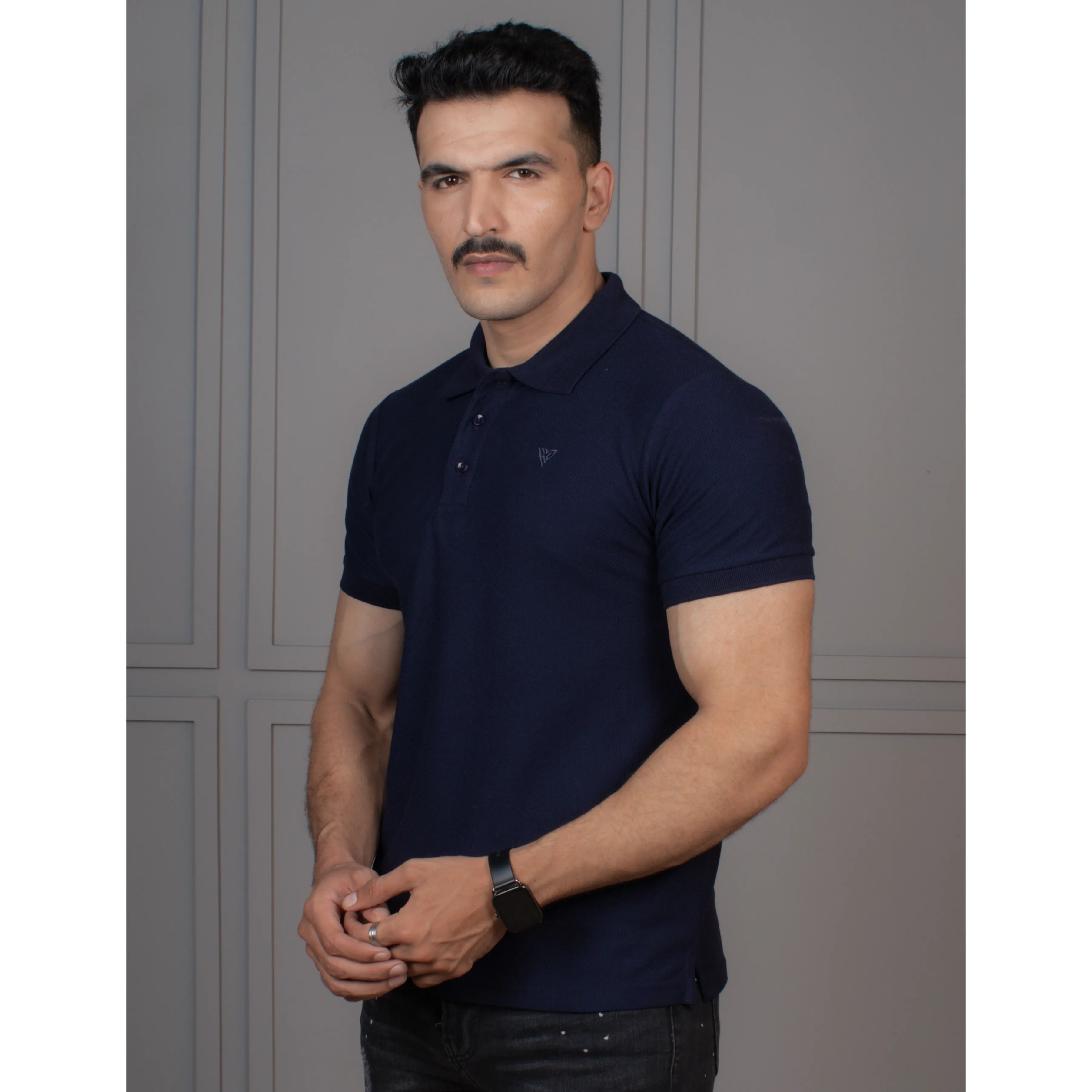 Men's Popcorn Half Sleeve Polo Code-A