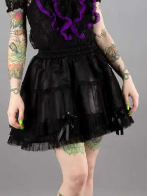 Mesh and Satin Skirt