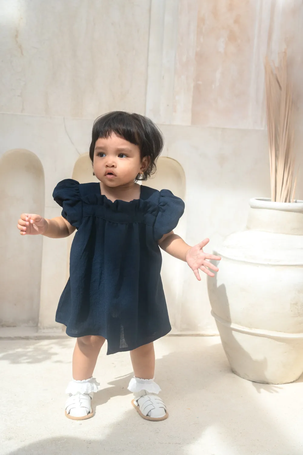 Midnight Elegance Baby Dress