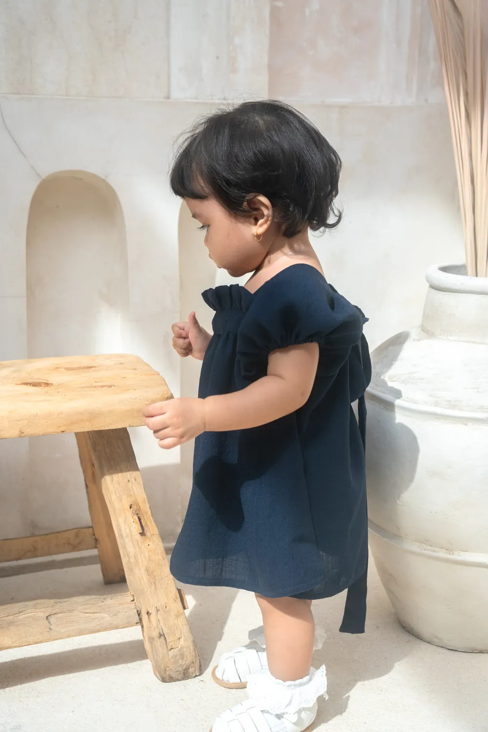 Midnight Elegance Baby Dress