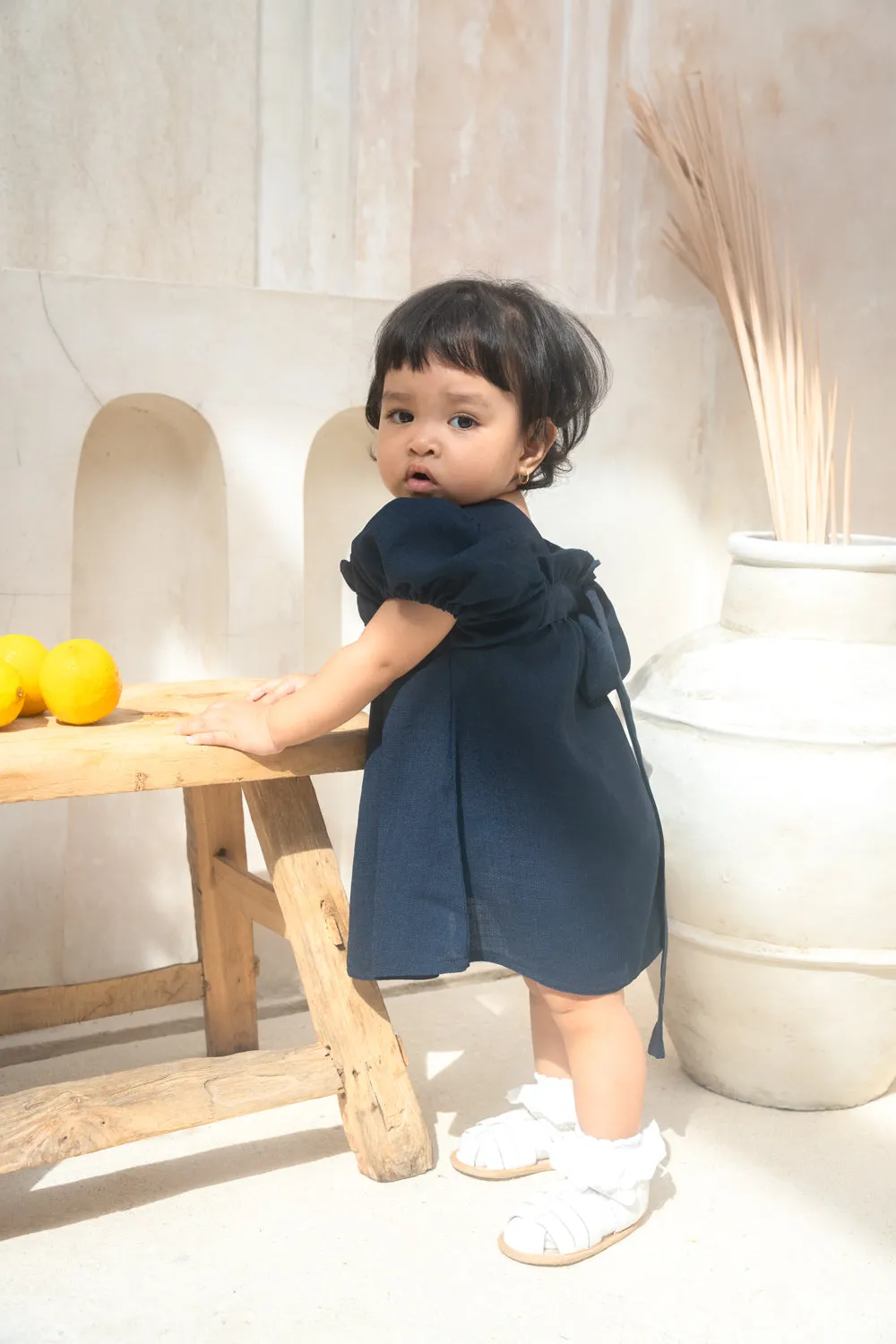 Midnight Elegance Baby Dress