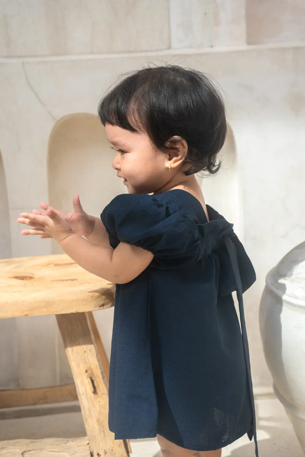 Midnight Elegance Baby Dress