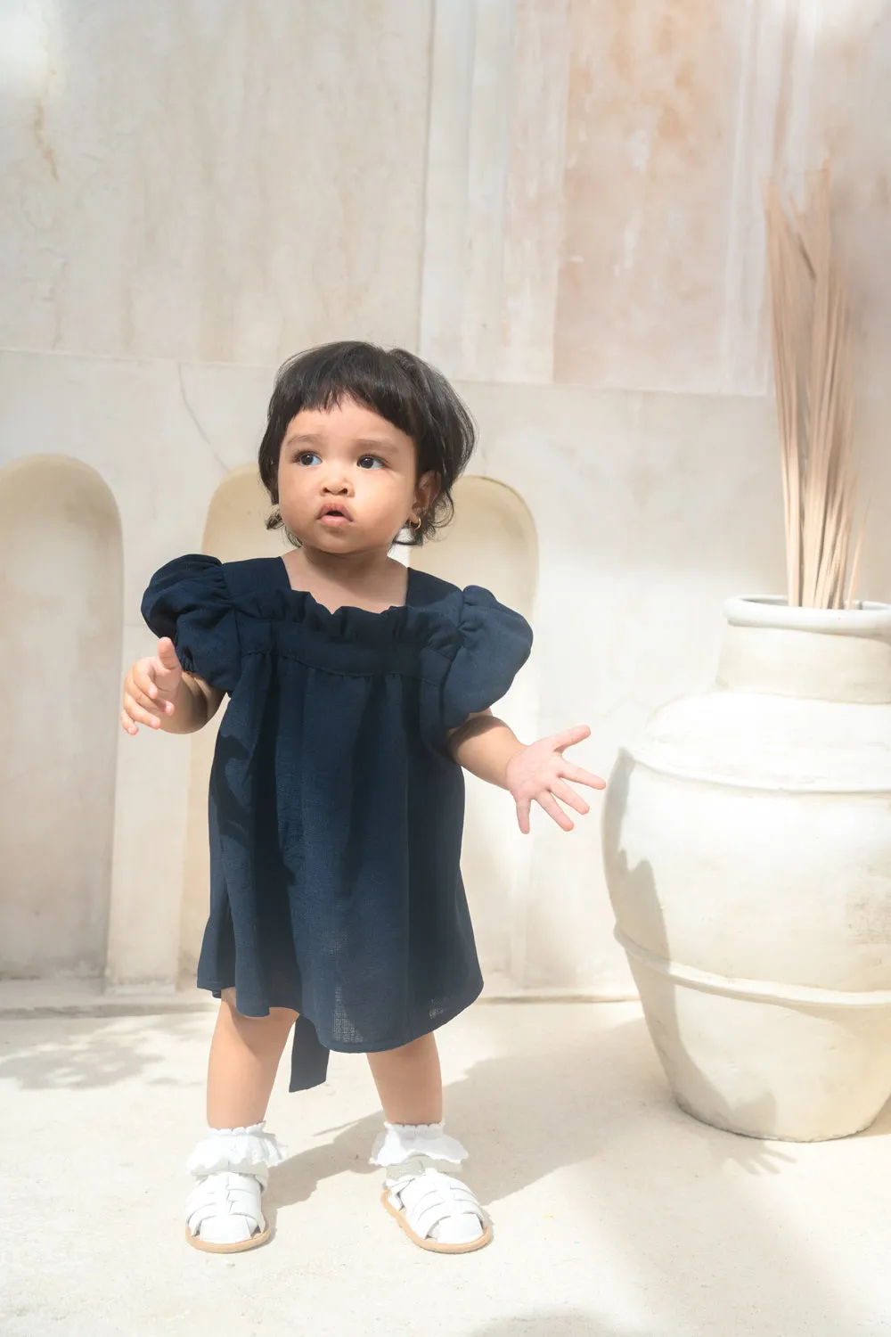 Midnight Elegance Baby Dress