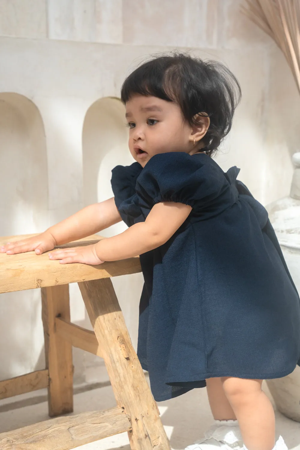 Midnight Elegance Baby Dress