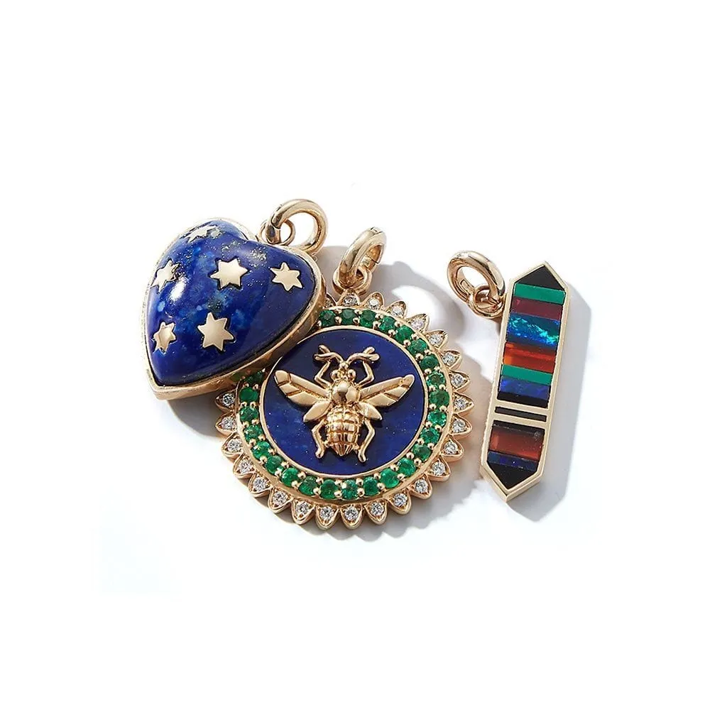 Military Ribbon Plaque Charm