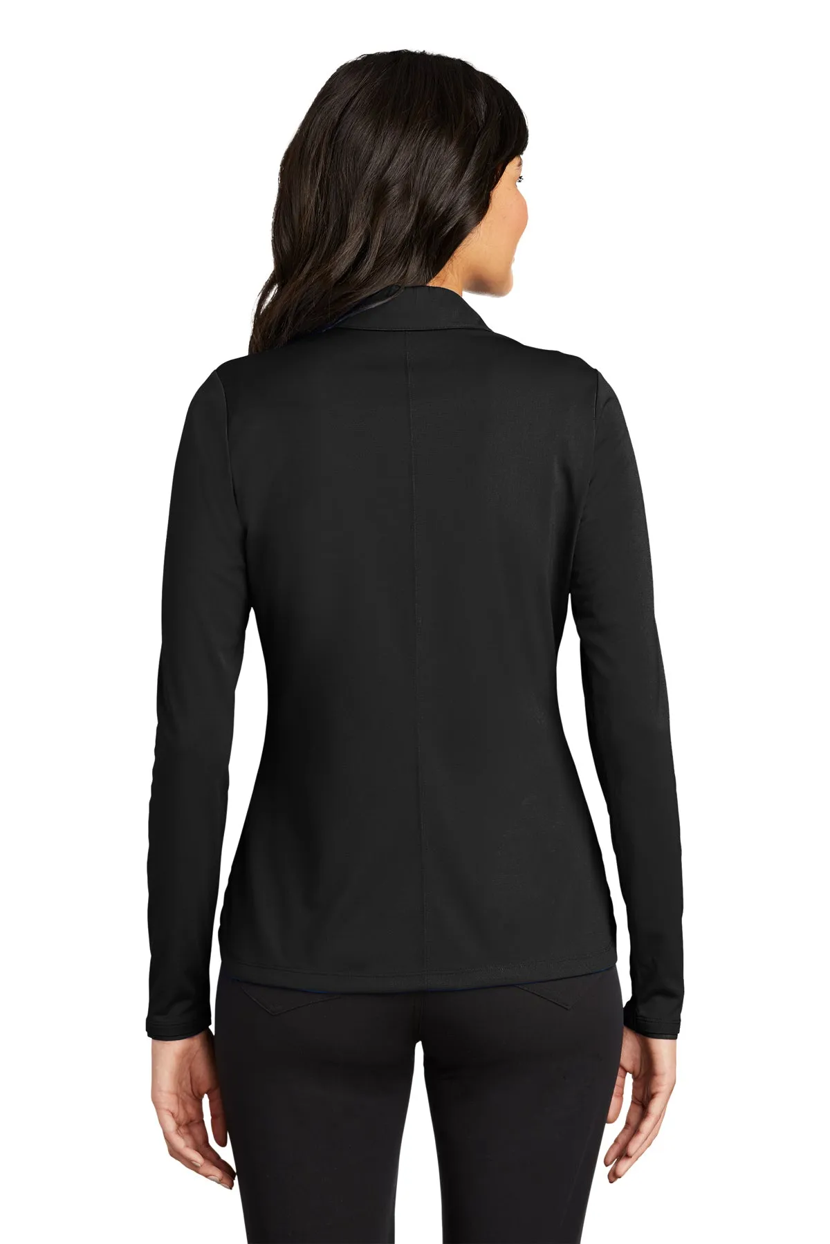 Nike Ladies Long Sleeve Dri-FIT Stretch Custom Polos, Black