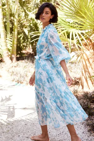 Olivia dress - Turquoise Flora
