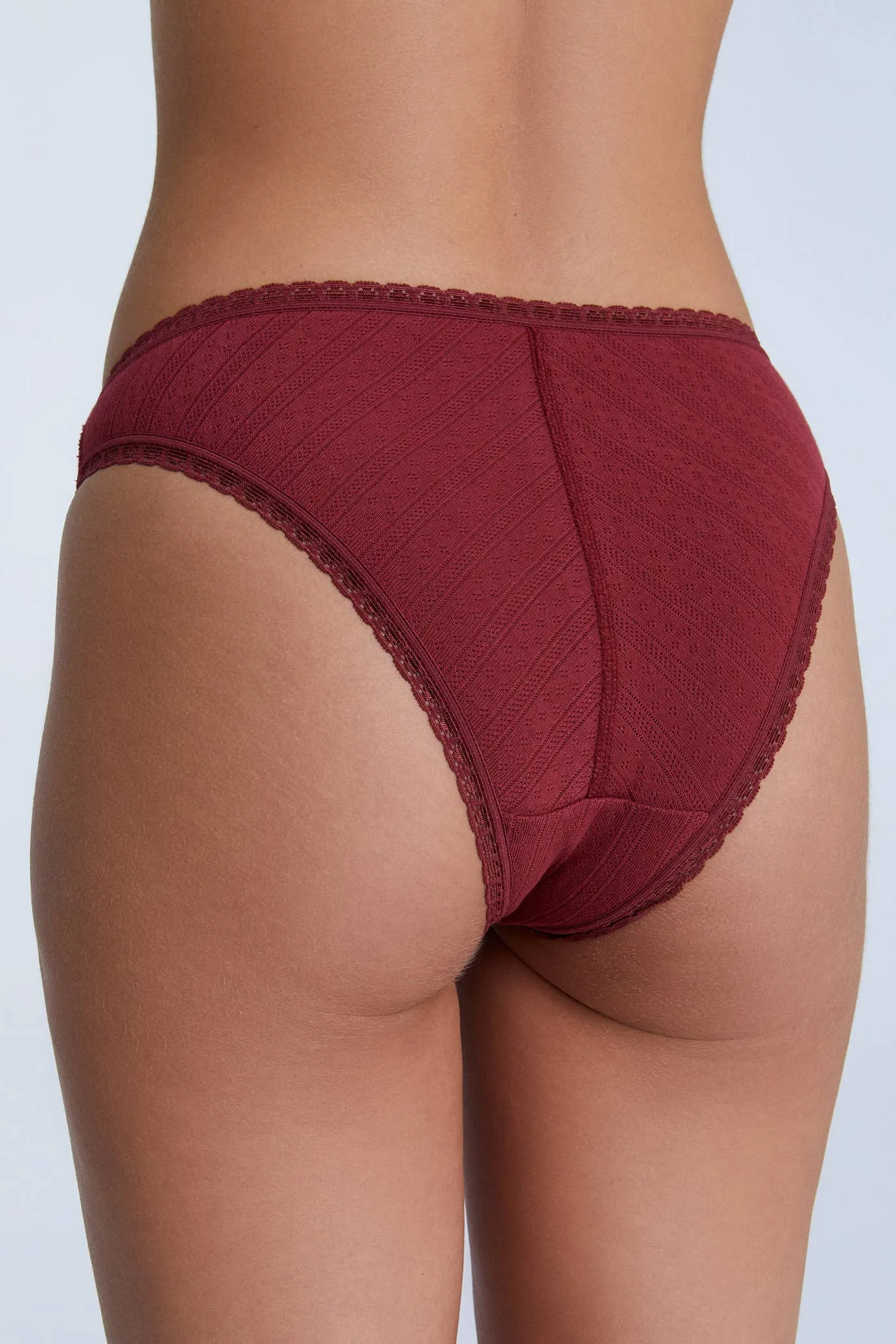 Organic Jacquard Lace Trimmed Slip