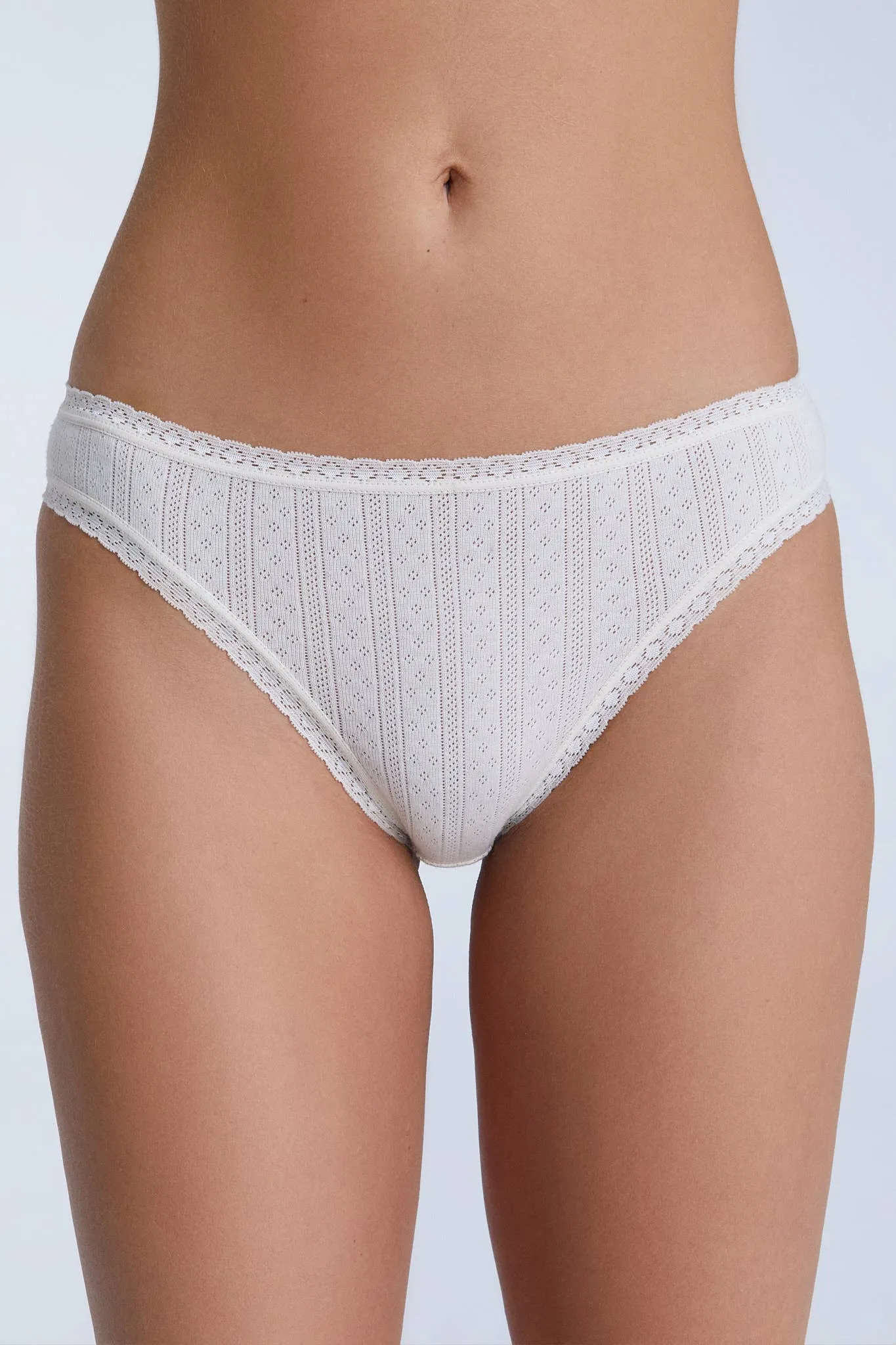 Organic Jacquard Lace Trimmed Slip