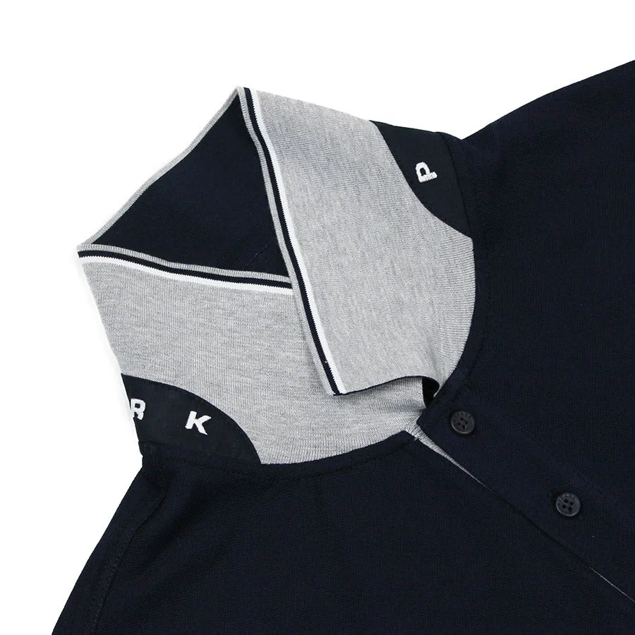 Paul & Shark - Tipped Collar Polo Shirt in Navy & Grey
