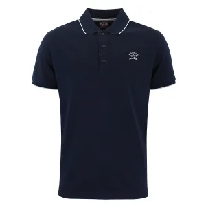 Paul & Shark - Tipped Collar Polo Shirt in Navy & Grey