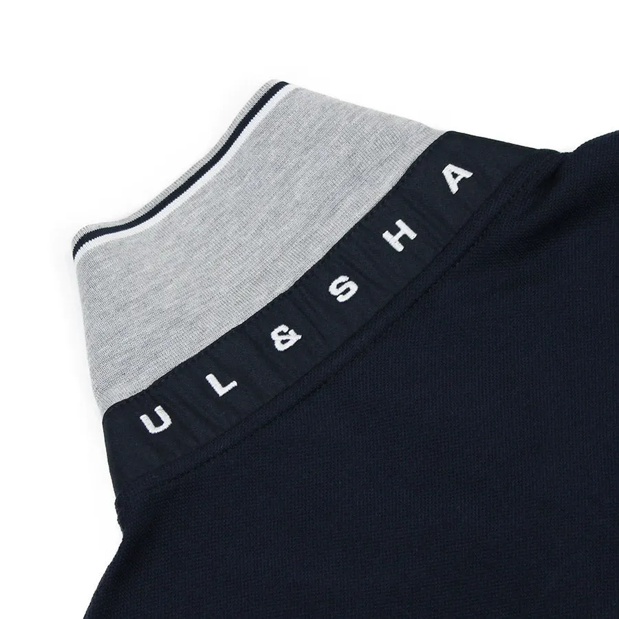 Paul & Shark - Tipped Collar Polo Shirt in Navy & Grey