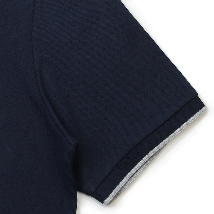 Paul & Shark - Tipped Collar Polo Shirt in Navy & Grey