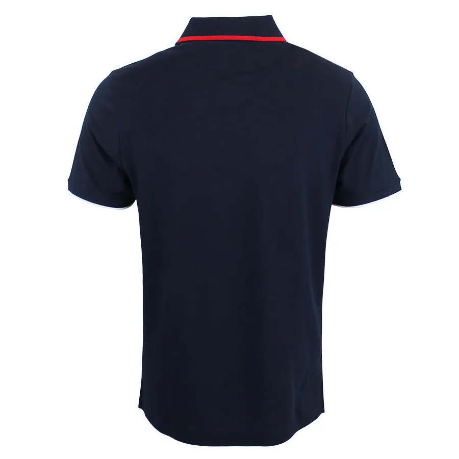 Paul & Shark - Tipped Collar Polo Shirt in Navy & Red