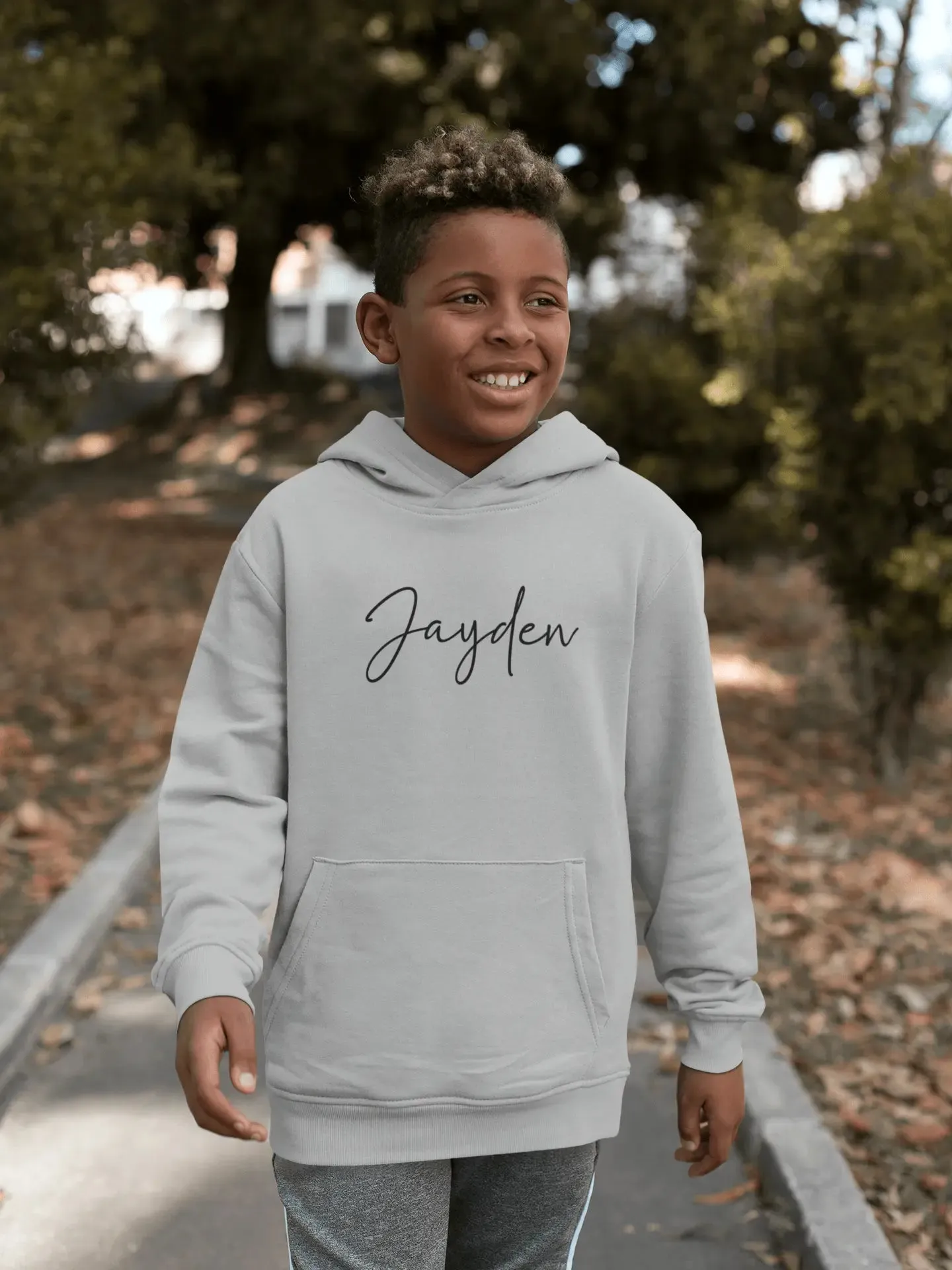 Personalised Kids Name Infant Unisex Pull Over Embroidered Hoodie