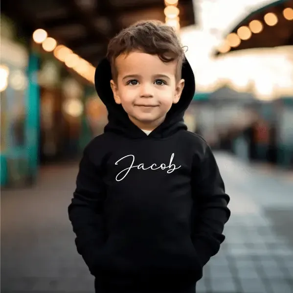 Personalised Kids Name Infant Unisex Pull Over Embroidered Hoodie