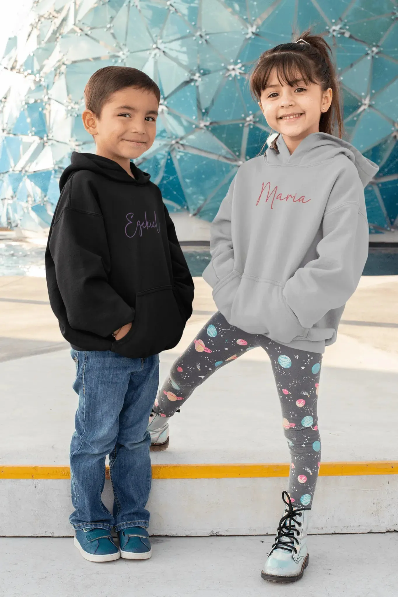 Personalised Kids Name Infant Unisex Pull Over Embroidered Hoodie