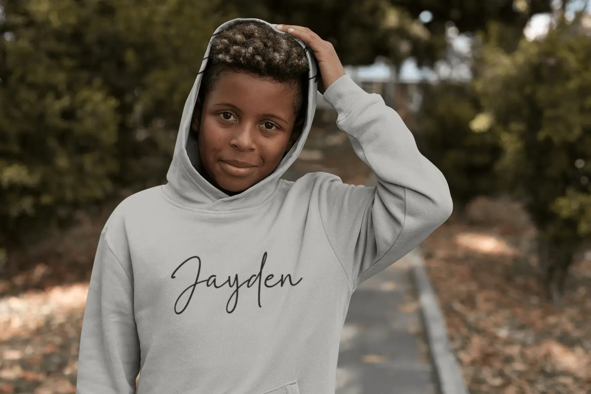 Personalised Kids Name Infant Unisex Pull Over Embroidered Hoodie