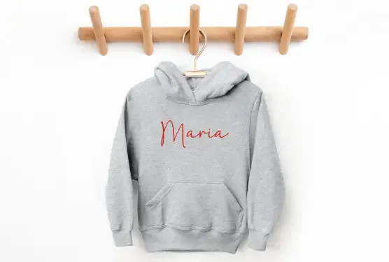 Personalised Kids Name Infant Unisex Pull Over Embroidered Hoodie